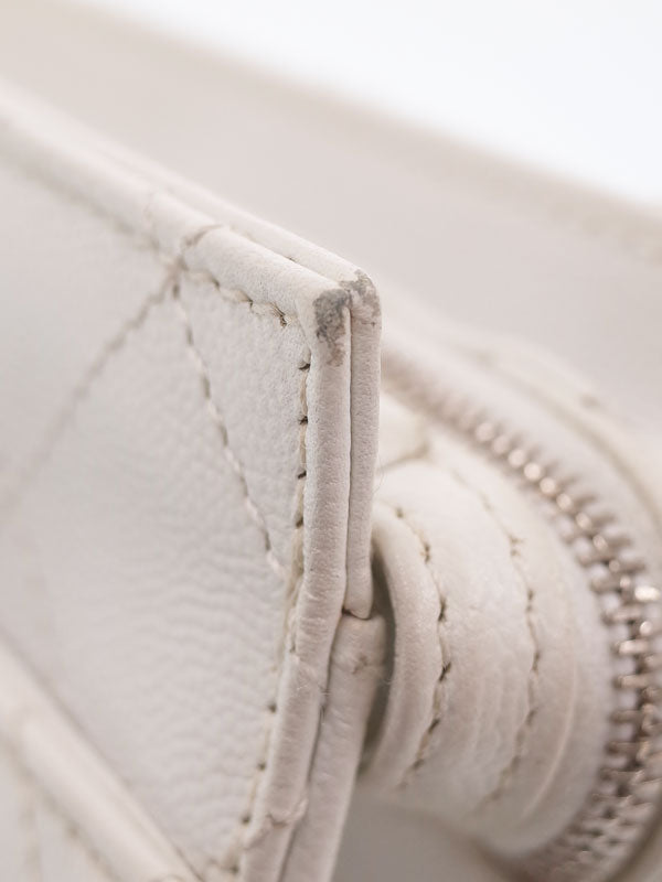 Chanel Matelasse Chain Tote Bag Shoulder Bag White