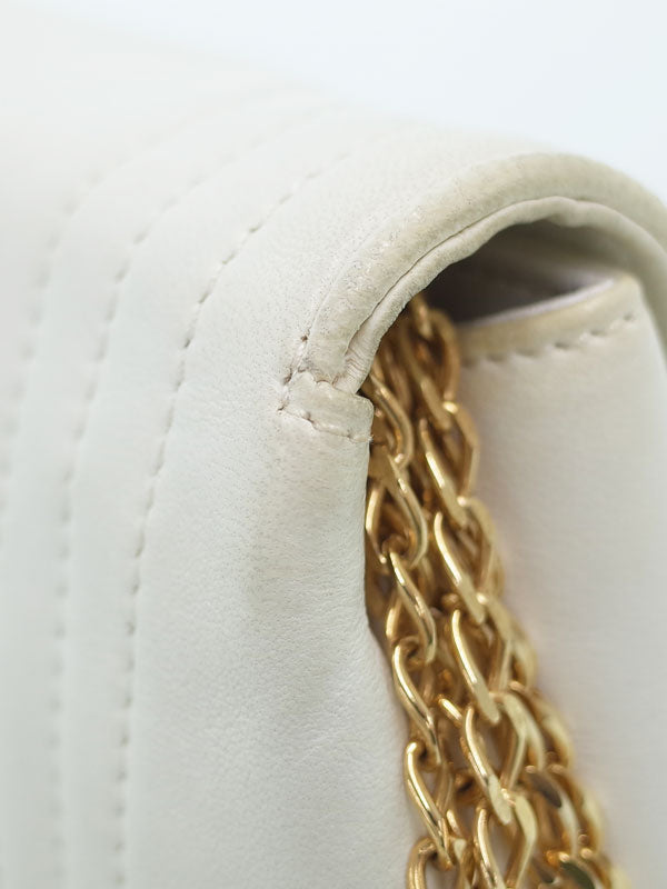 Chanel Coco Mark Mini Chain Shoulder Bag White