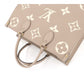 Louis Vuitton Bicolor Monogram Implant On The Go MM 2way Tote Shoulder Bag Tourtrail Creme