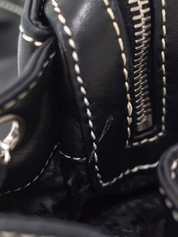 Chanel Logo Chain Semi-Shoulder Bag Black