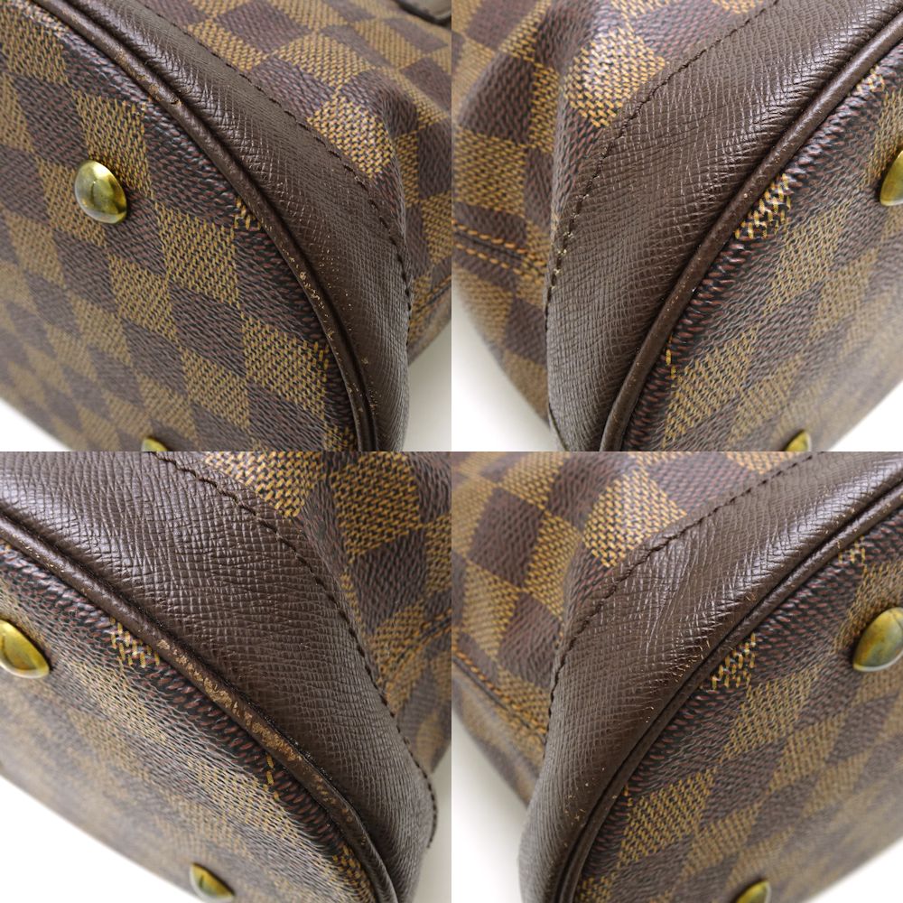 Louis Vuitton Damier Marais Ebene Shoulder Bag Brown