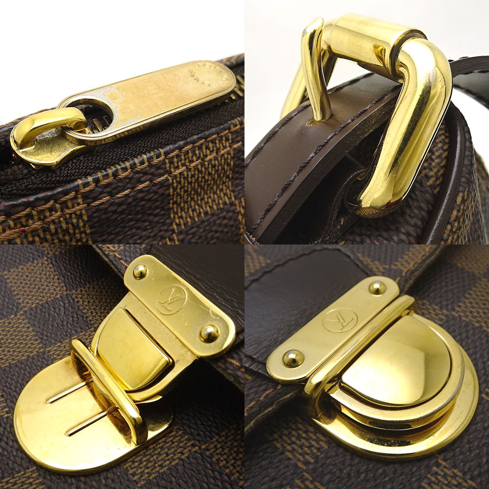 Louis Vuitton Damier Ravello GM Ebene Shoulder Bag Brown
