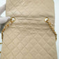 Chanel Matelasse Chain Shoulder Bag Beige