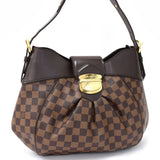 Louis Vuitton Sistina MM Damier Ebene Canvas Leather  Shoulder Bag