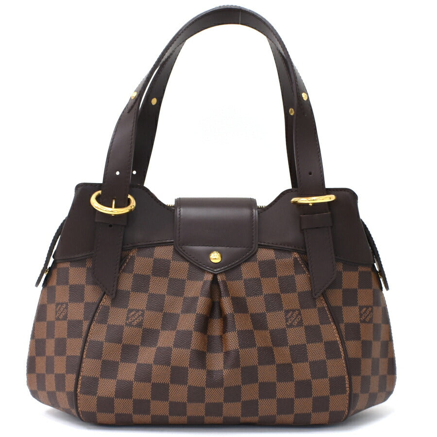 Louis Vuitton Sistina PM Damier Ebene Canvas Leather Handbag