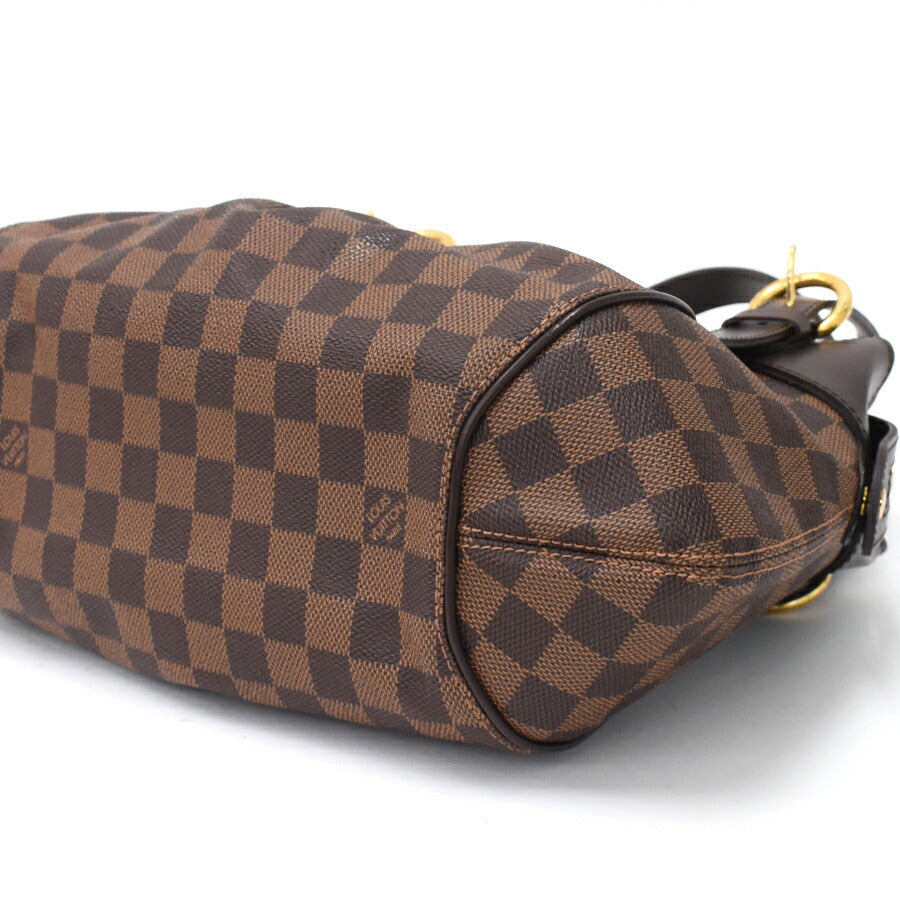 Louis Vuitton Sistina PM Damier Ebene Canvas Leather Handbag