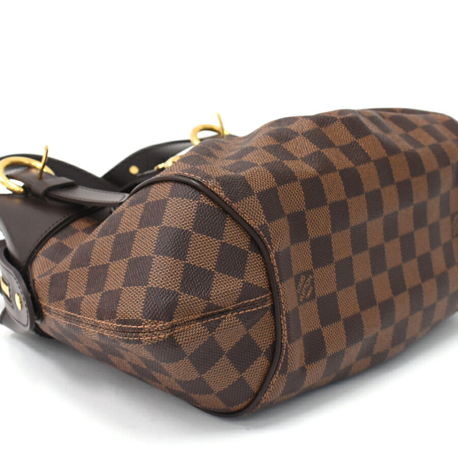 Louis Vuitton Sistina PM Damier Ebene Canvas Leather Handbag