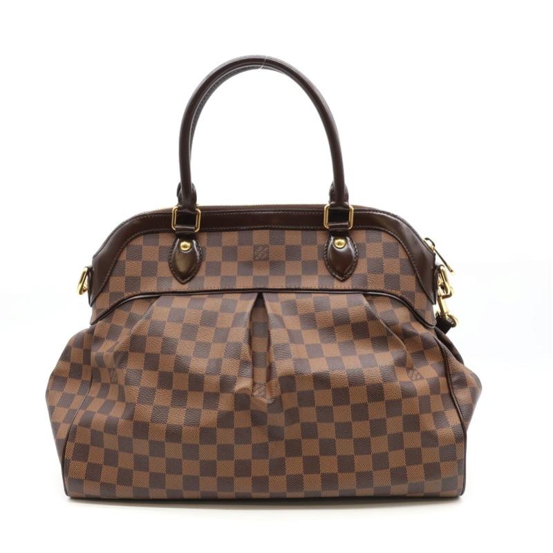 Louis Vuitton Trevi GM Damier Ebene Shoulder Bag Leather