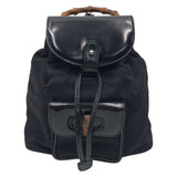 Gucci Bamboo Nylon Patent Leather Backpack