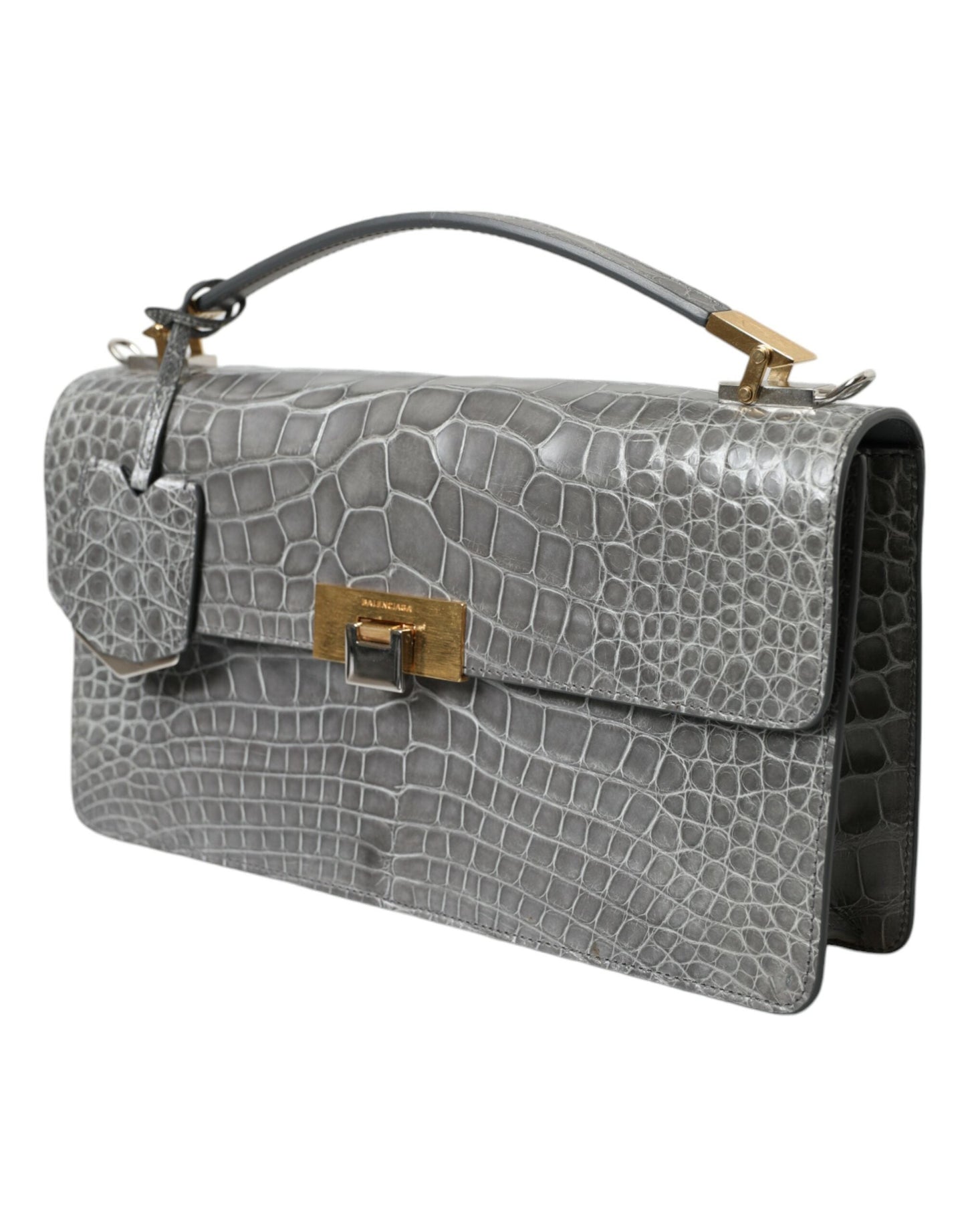 Blnciaga Alligator Leather Medium Shoulder Women's Bag
