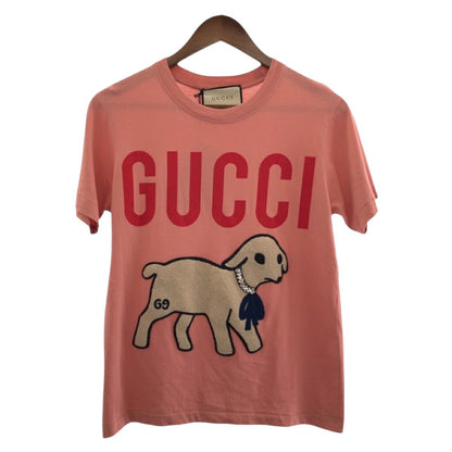 Gucci Embroidery Line Stone Cotton T-shirt