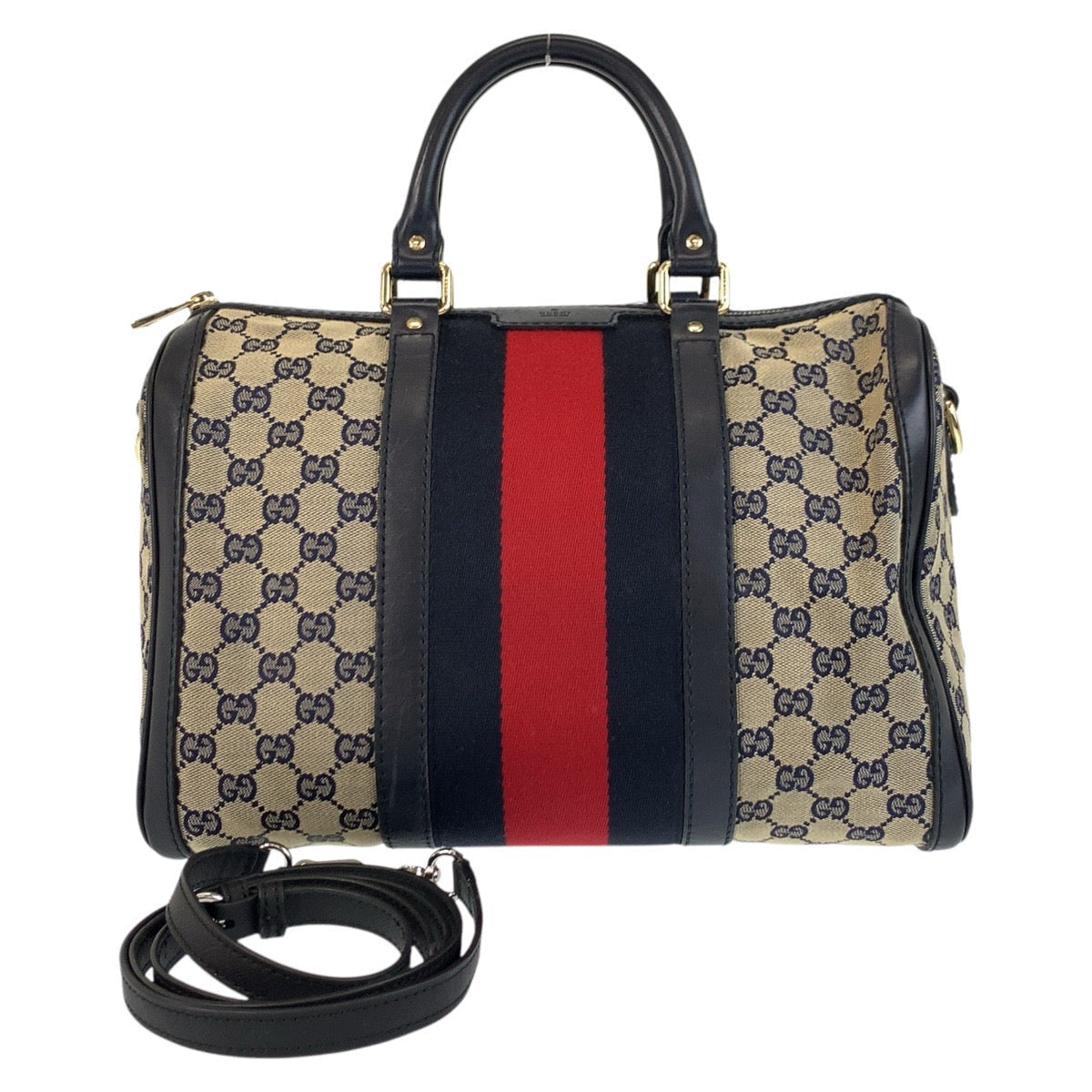 Gucci GG Canvas/Leather Sherry Line 2way Bag 247205