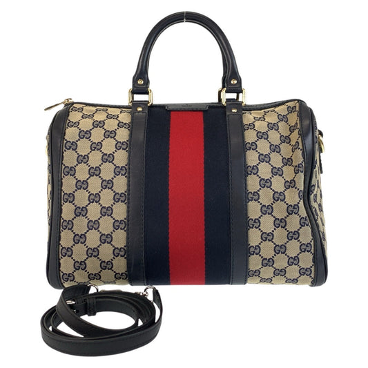 Gucci GG Canvas/Leather Sherry Line 2way Bag 247205