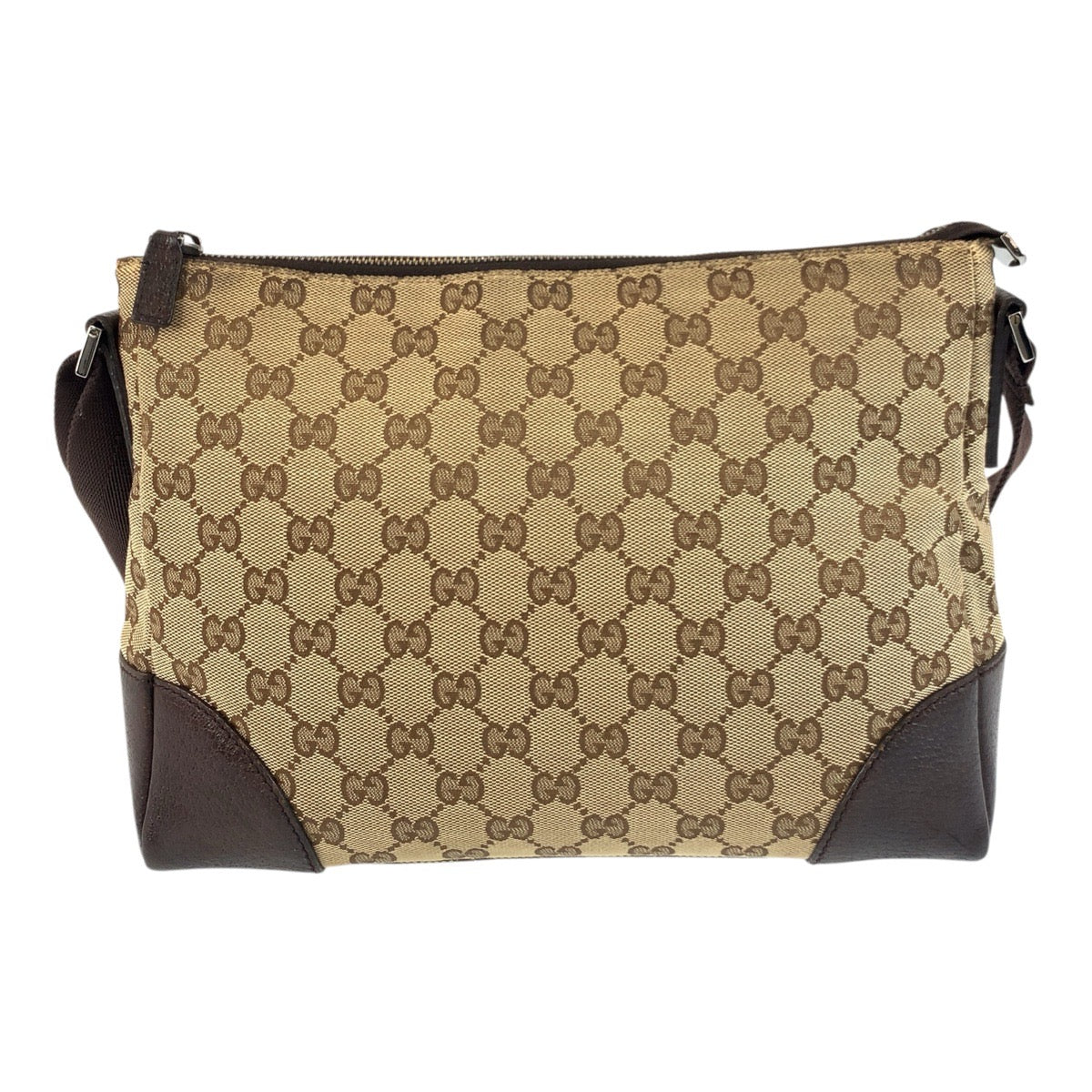Gucci GG Canvas Leather Shoulder Bag
