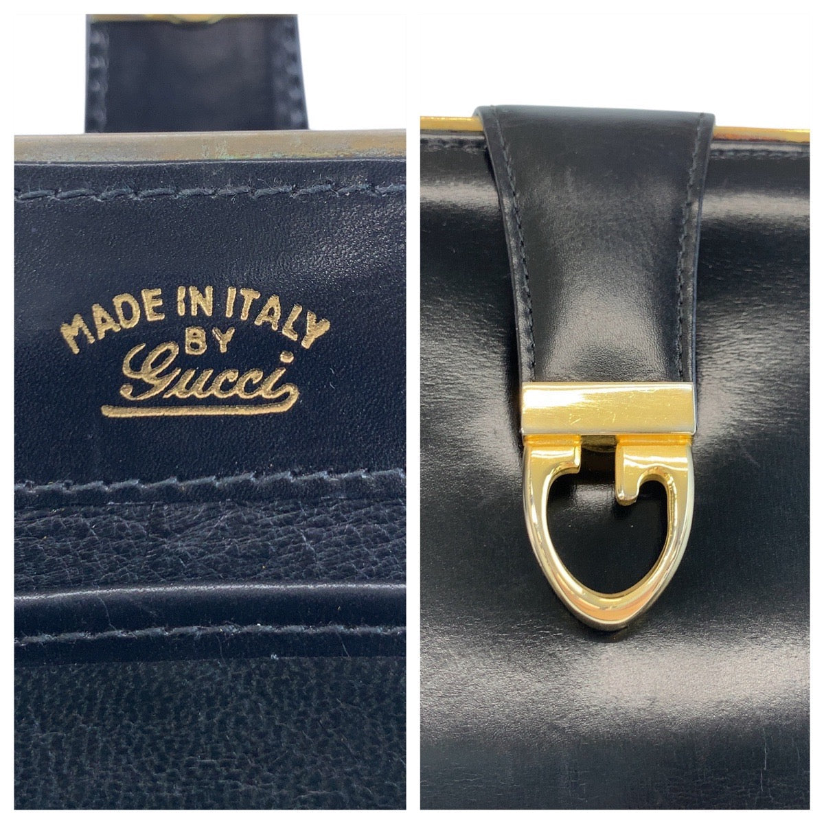 Gucci Old Gucci Leather Chain Shoulder Bag