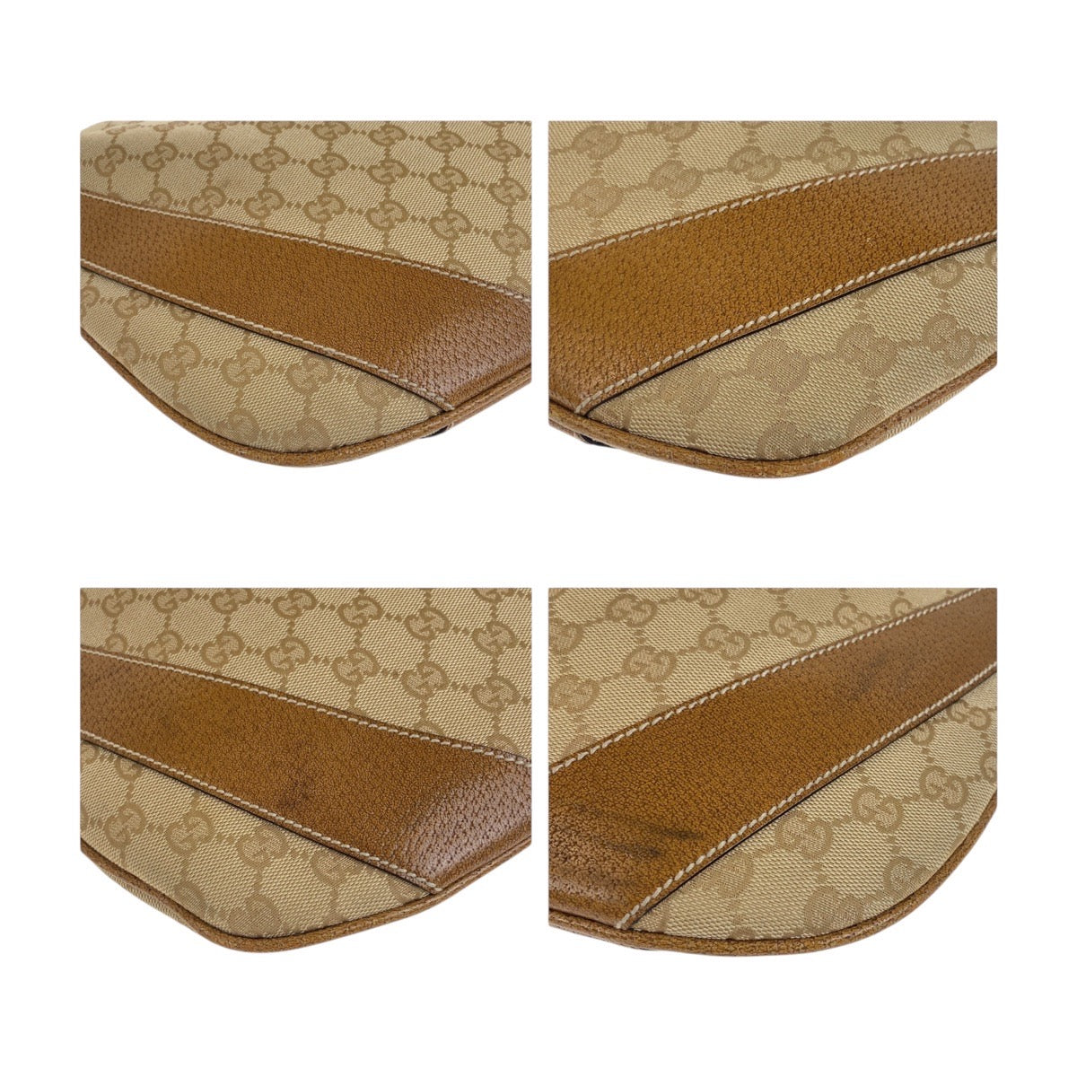 Gucci GG Canvas Leather Shoulder Bag
