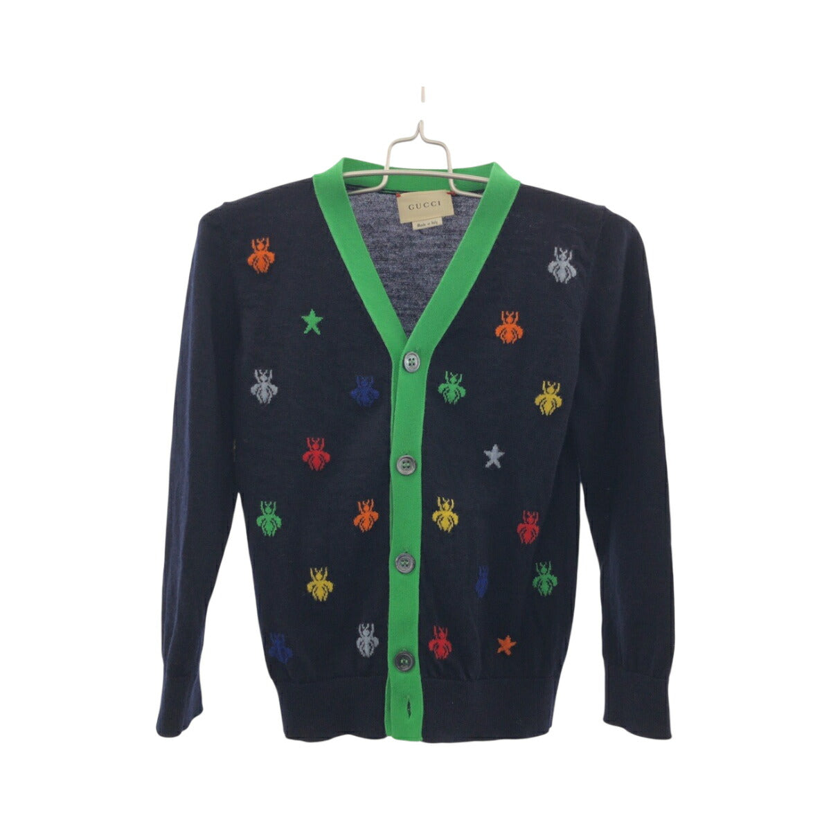 Gucci Bee Embroidery Cotton Cardigan