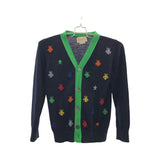 Gucci Bee Embroidery Cotton Cardigan