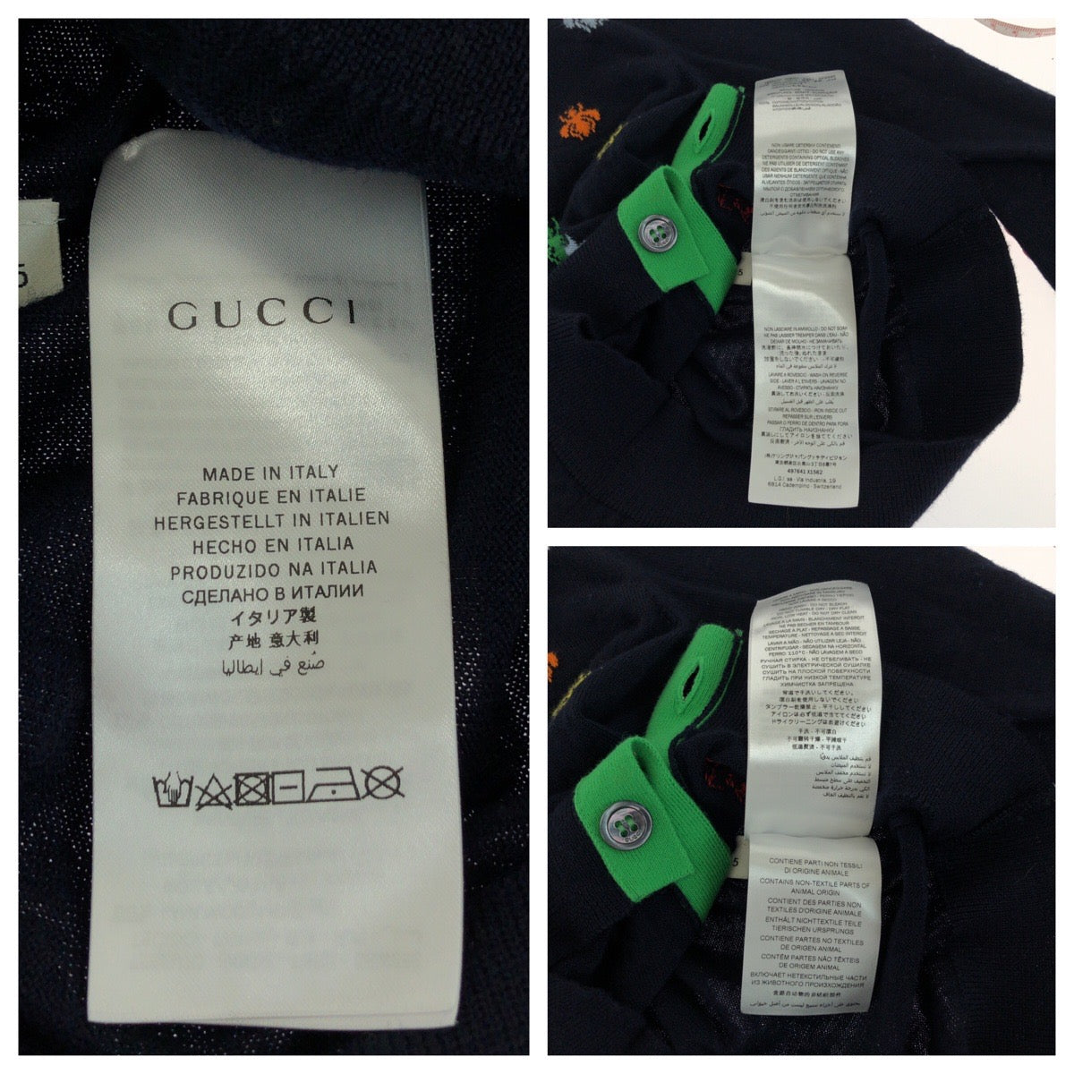 Gucci Bee Embroidery Cotton Cardigan