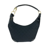 Gucci GG Canvas Patent Leather Shoulder Bag