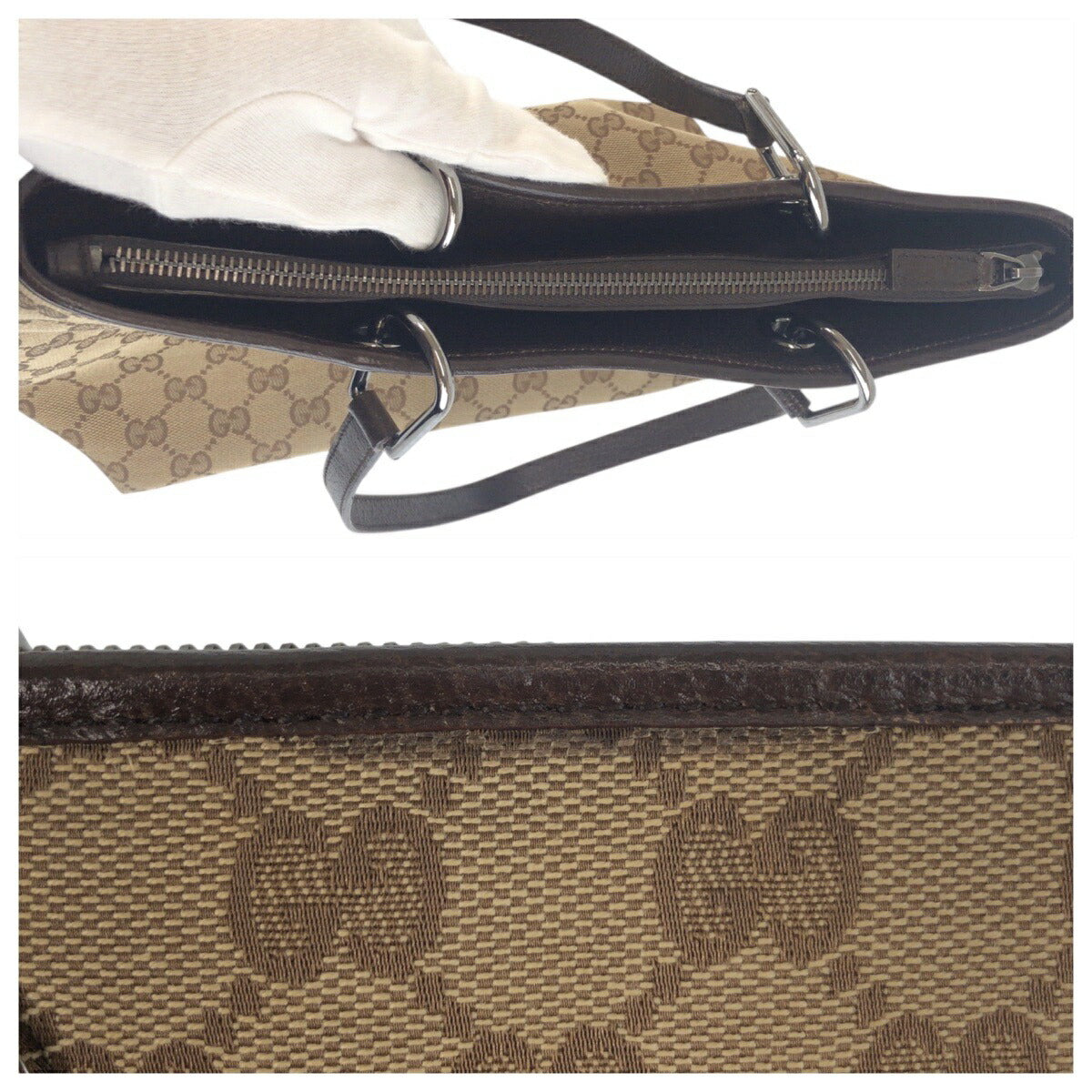 Gucci GG Canvas Leather 2way Bag