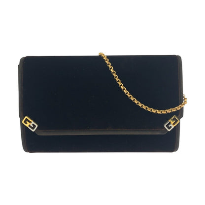 Gucci Double G Velour Shoulder Bag
