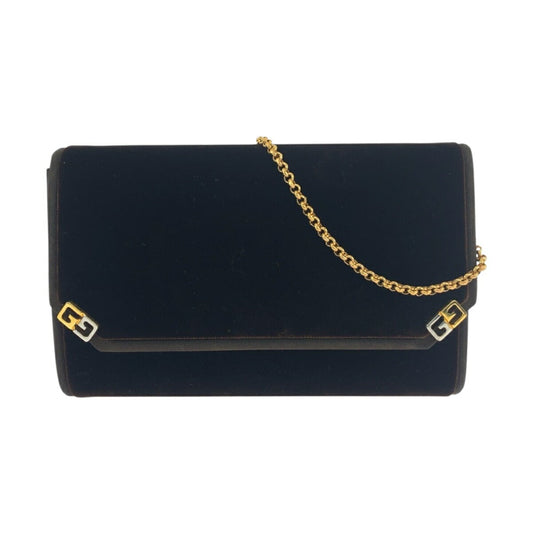 Gucci Double G Velour Shoulder Bag