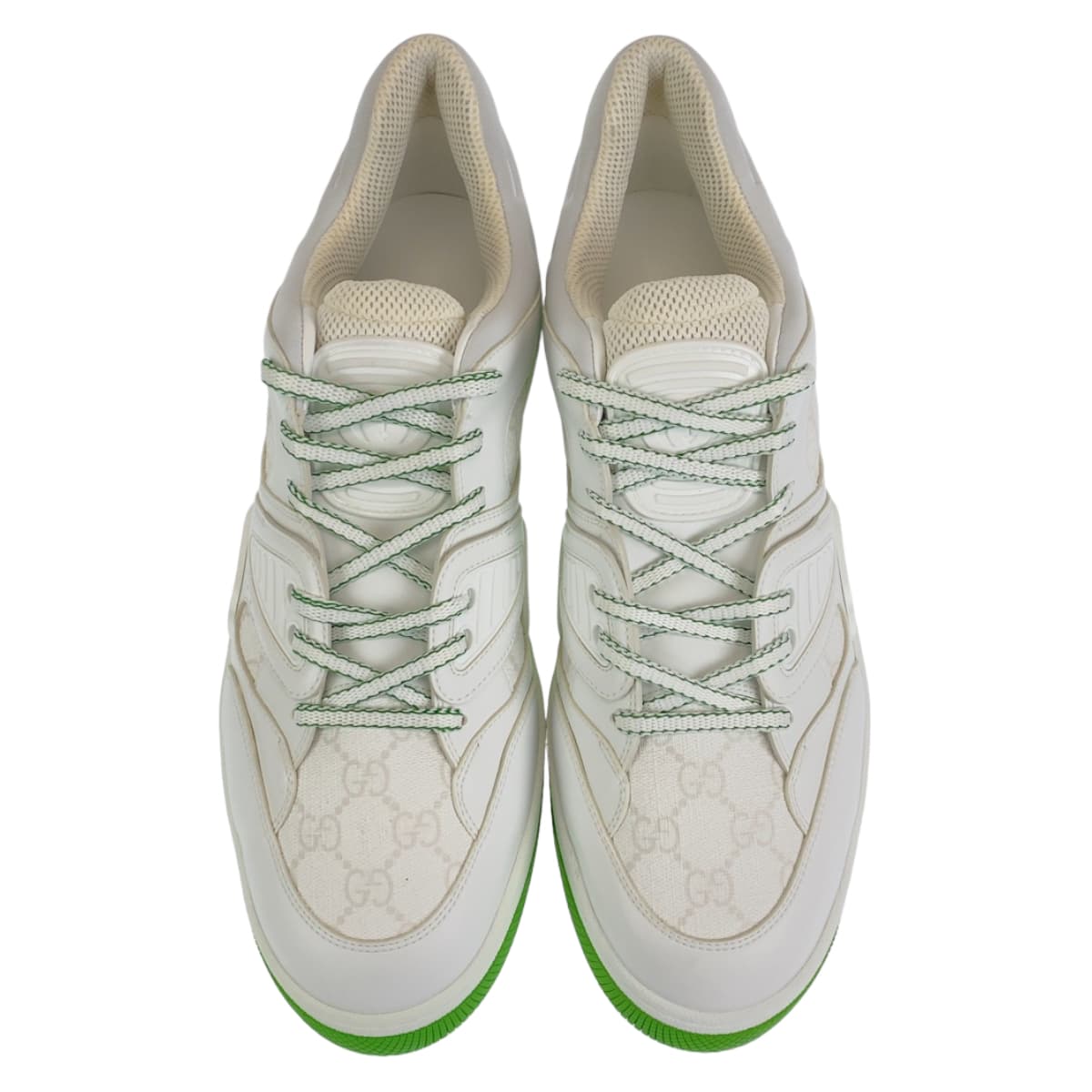 Gucci GG Canvas Leather Basket Low Cut Sneakers