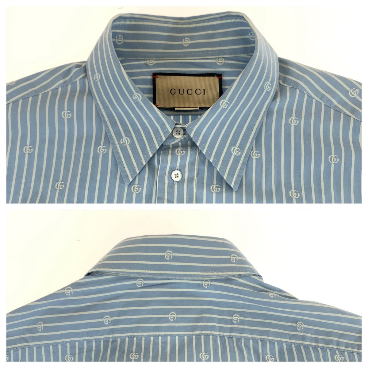 Gucci GG Stripe Cotton Dress Shirt