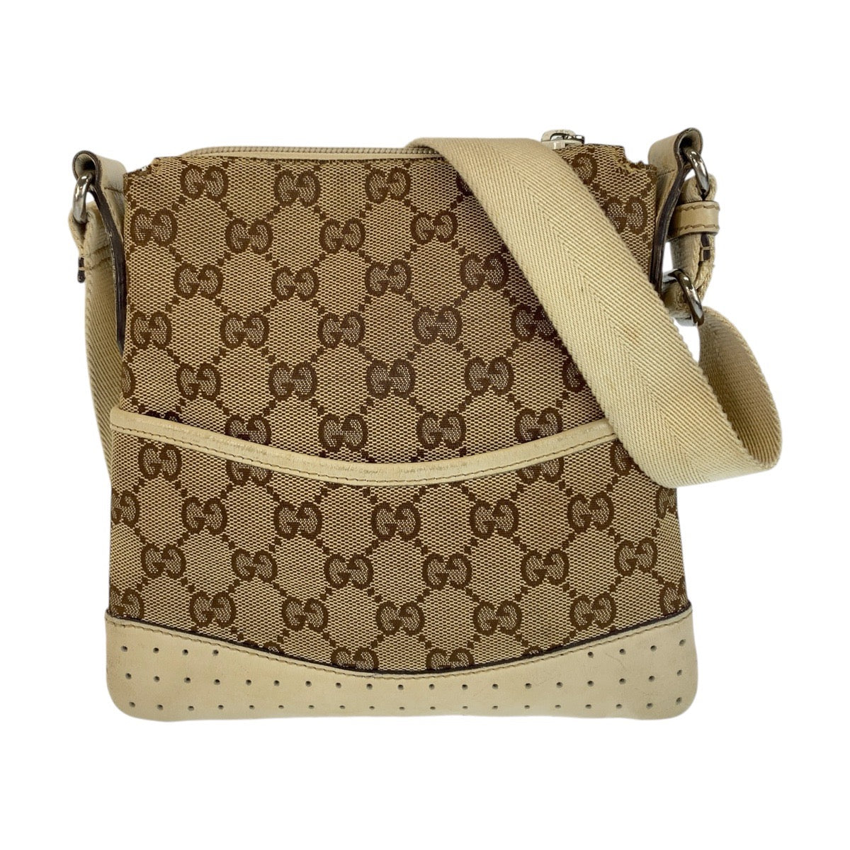 Gucci GG Canvas Leather Shoulder Bag