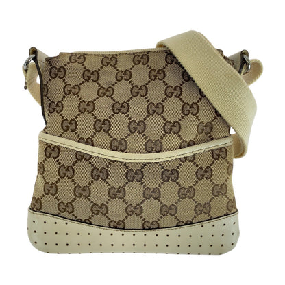 Gucci GG Canvas Leather Shoulder Bag