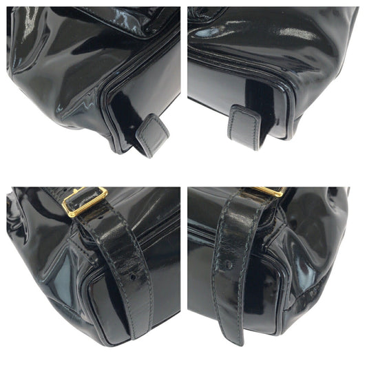 Gucci Bamboo Patent Leather Backpack