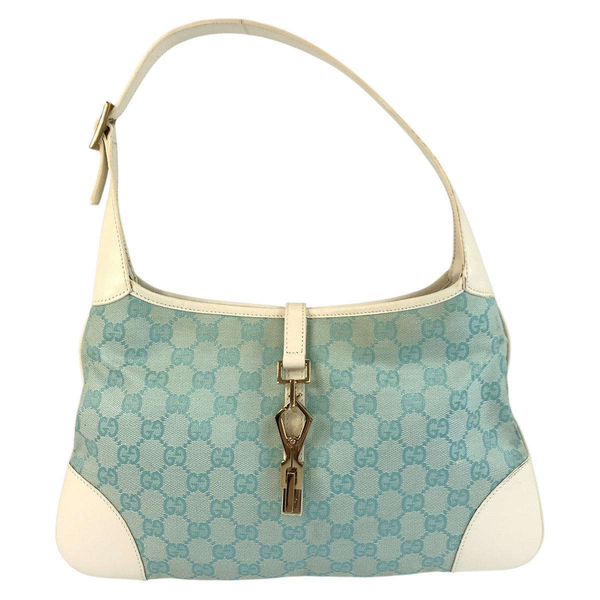 Gucci Jackie GG Canvas Leather Shoulder Bag