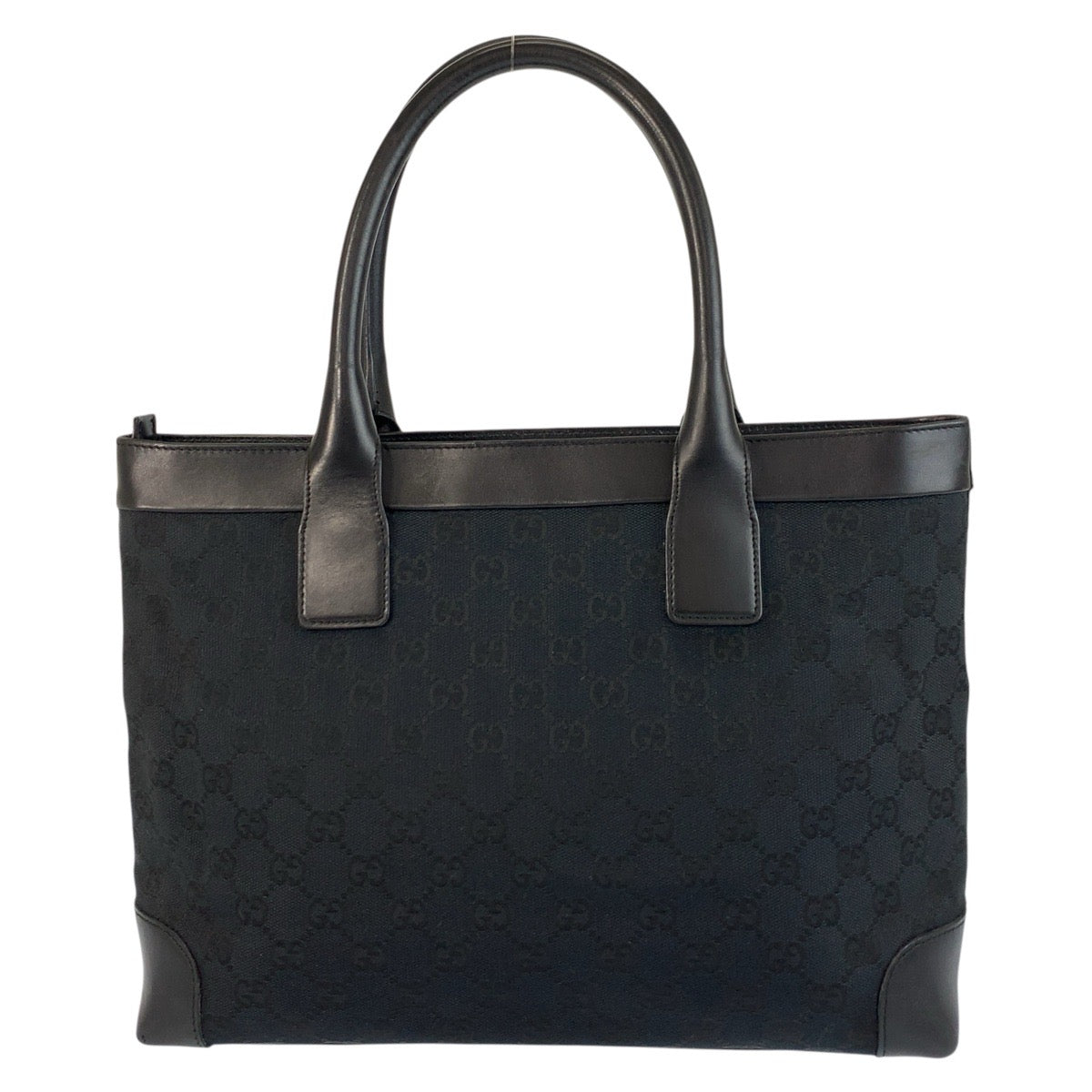 Gucci GG Canvas Leather Tote Bag