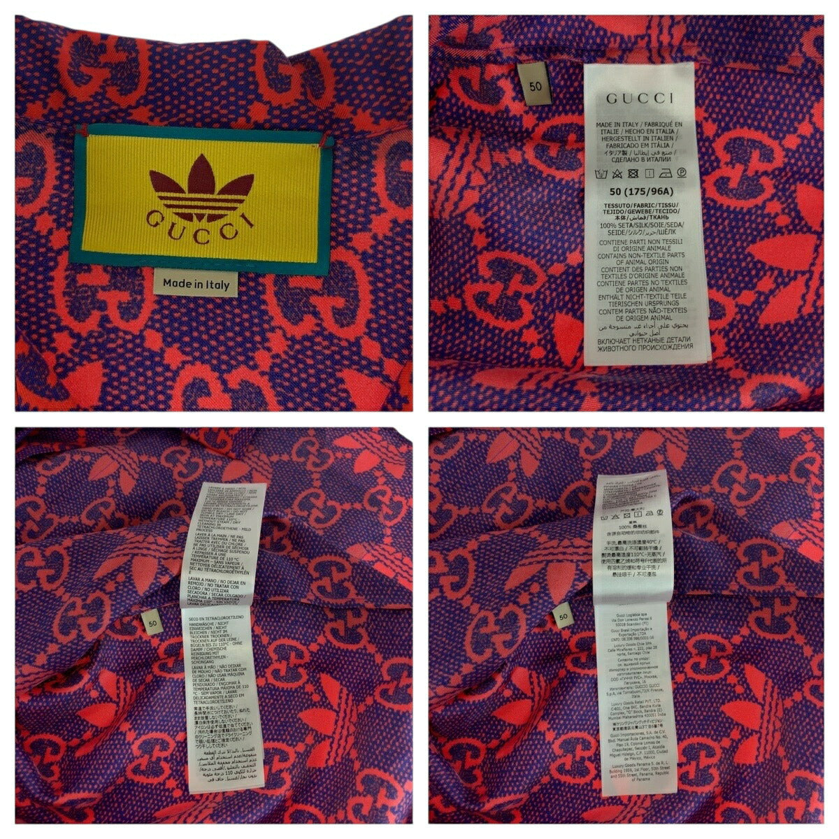 Gucci adidas Collaboration Silk Shirt
