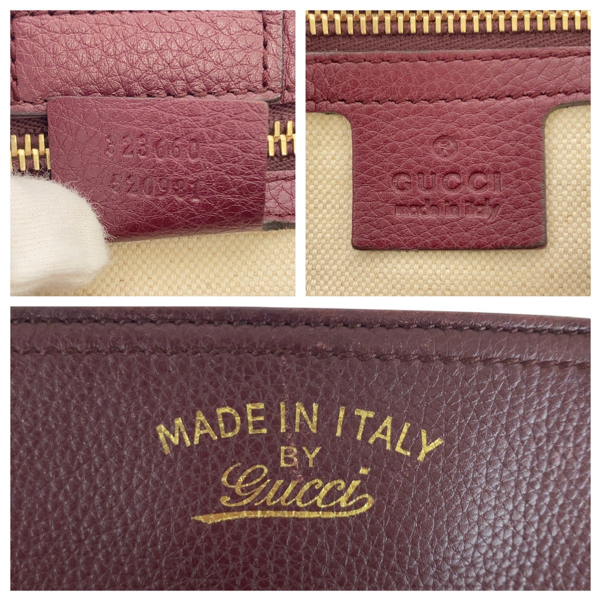 Gucci Bamboo Leather 2way Bag
