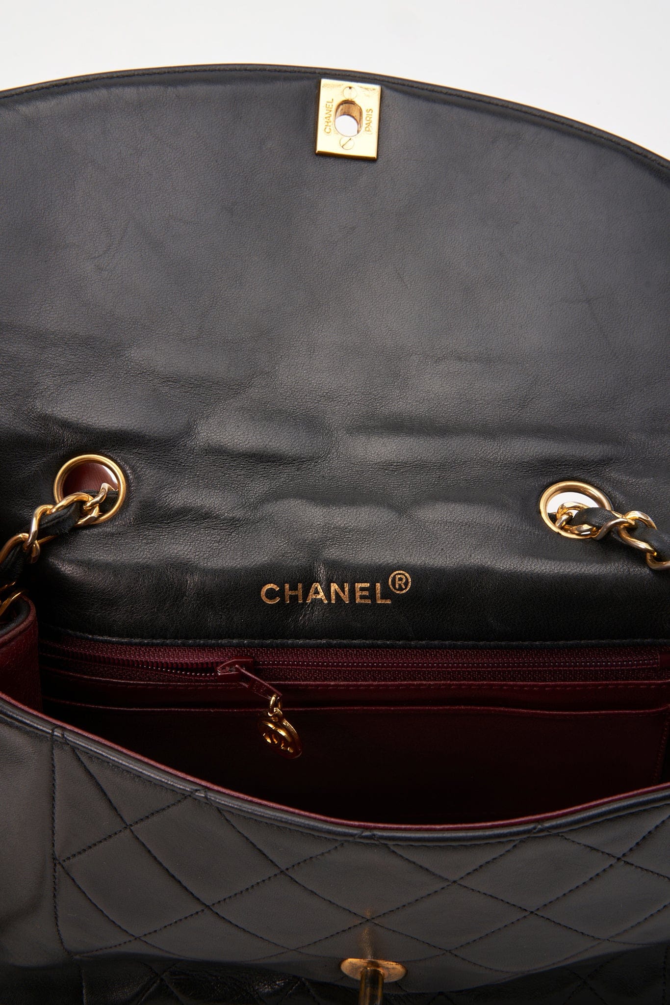 Chanel Diana Black Single Flap with 24k gold plated hardware