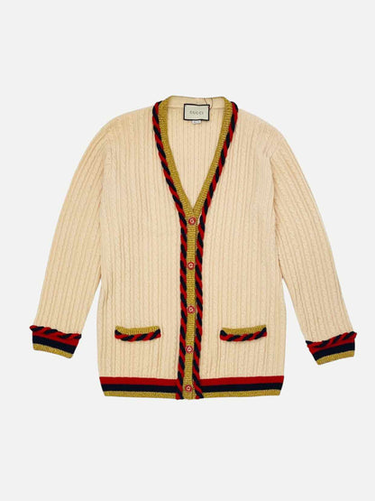 GUCCI Oversized Beige Size Small Cardigan