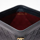 Chanel Navy Leather Clutch Bag With 24K Gold Plated Hardware