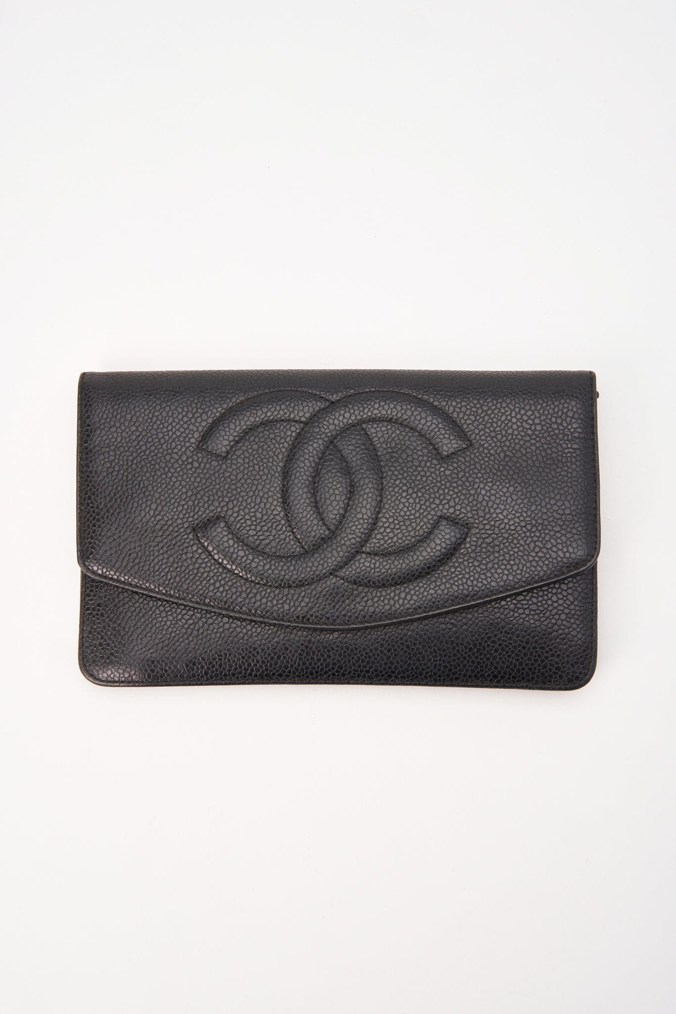 Chanel Black Caviar Leather Wallet