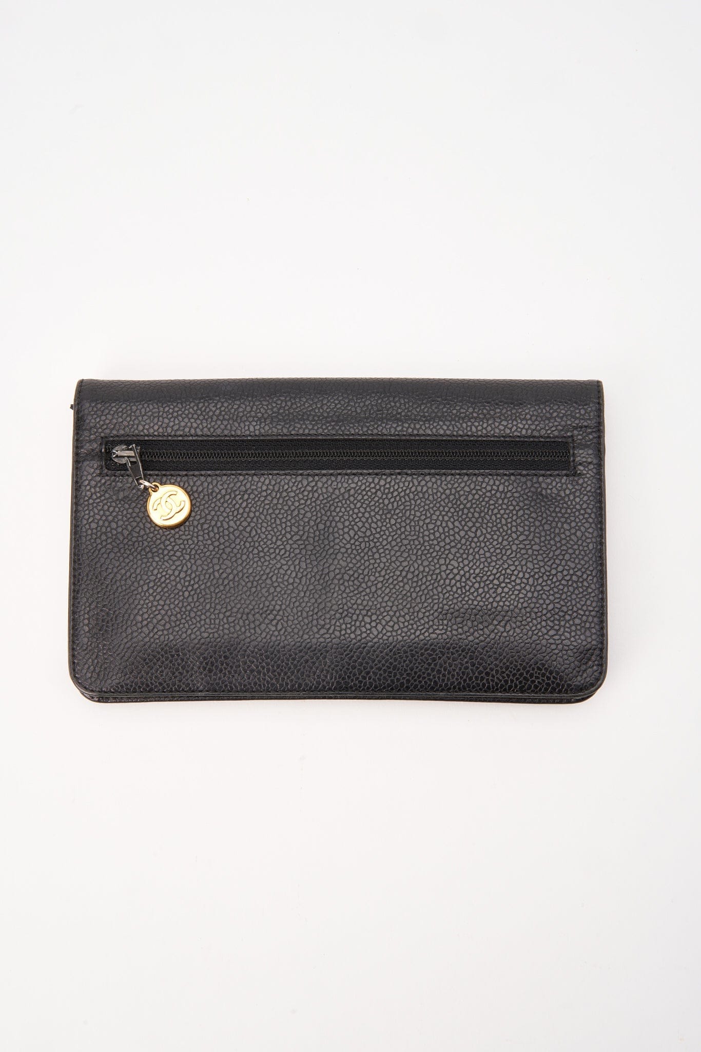 Chanel Black Caviar Leather Wallet