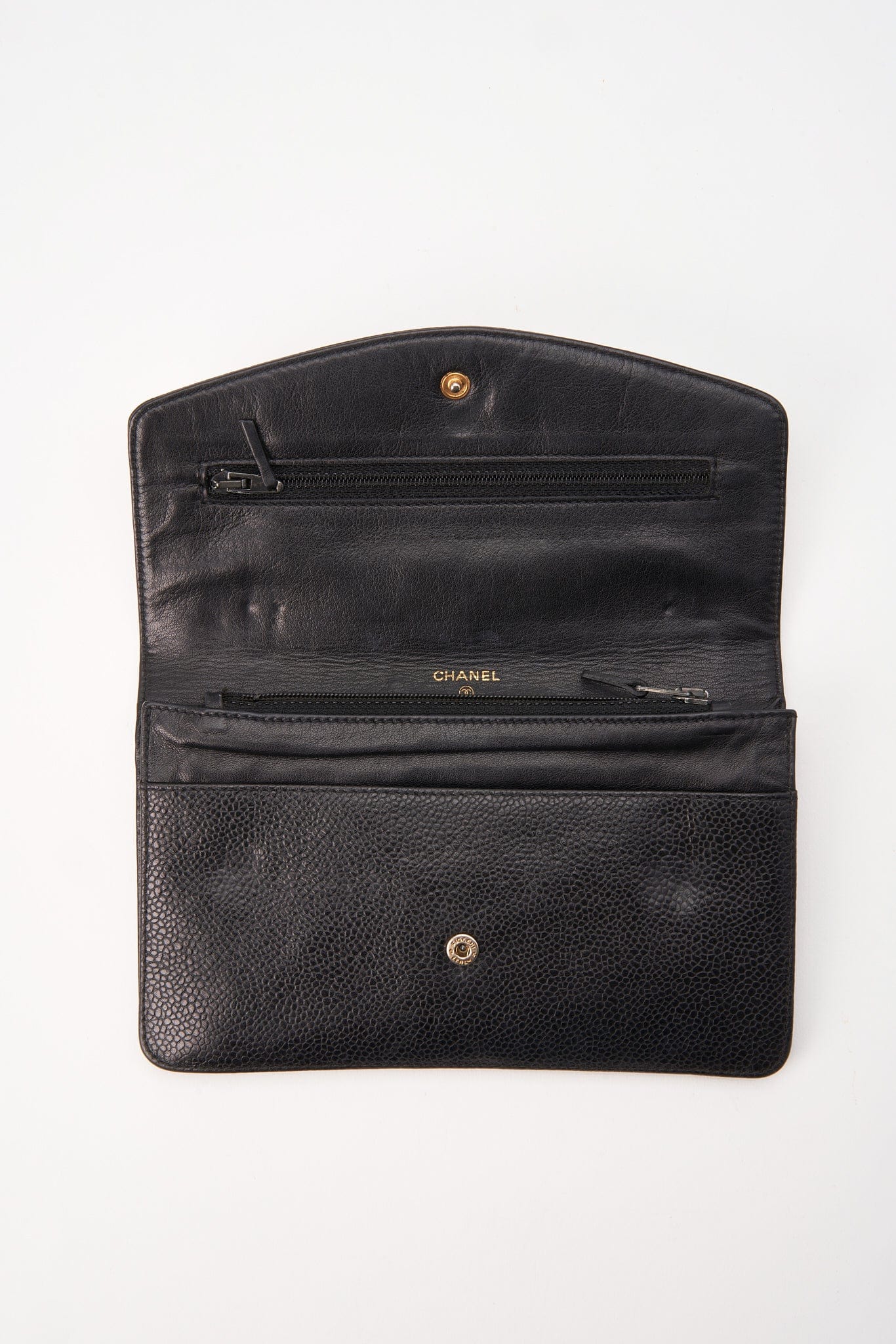 Chanel Black Caviar Leather Wallet