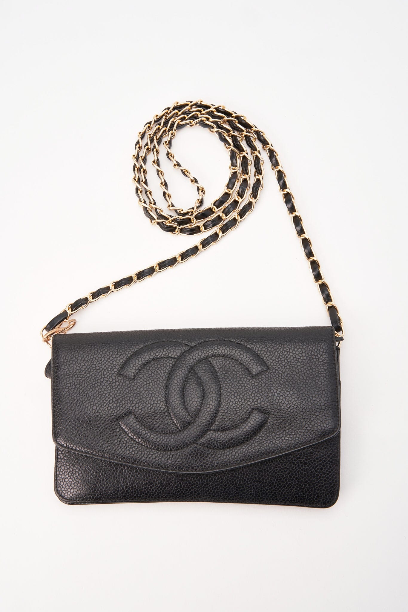 Chanel Black Caviar Leather Wallet