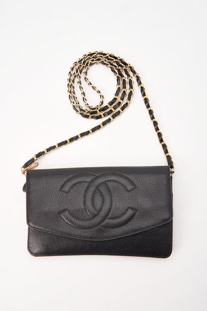 Chanel Black Caviar Leather Wallet