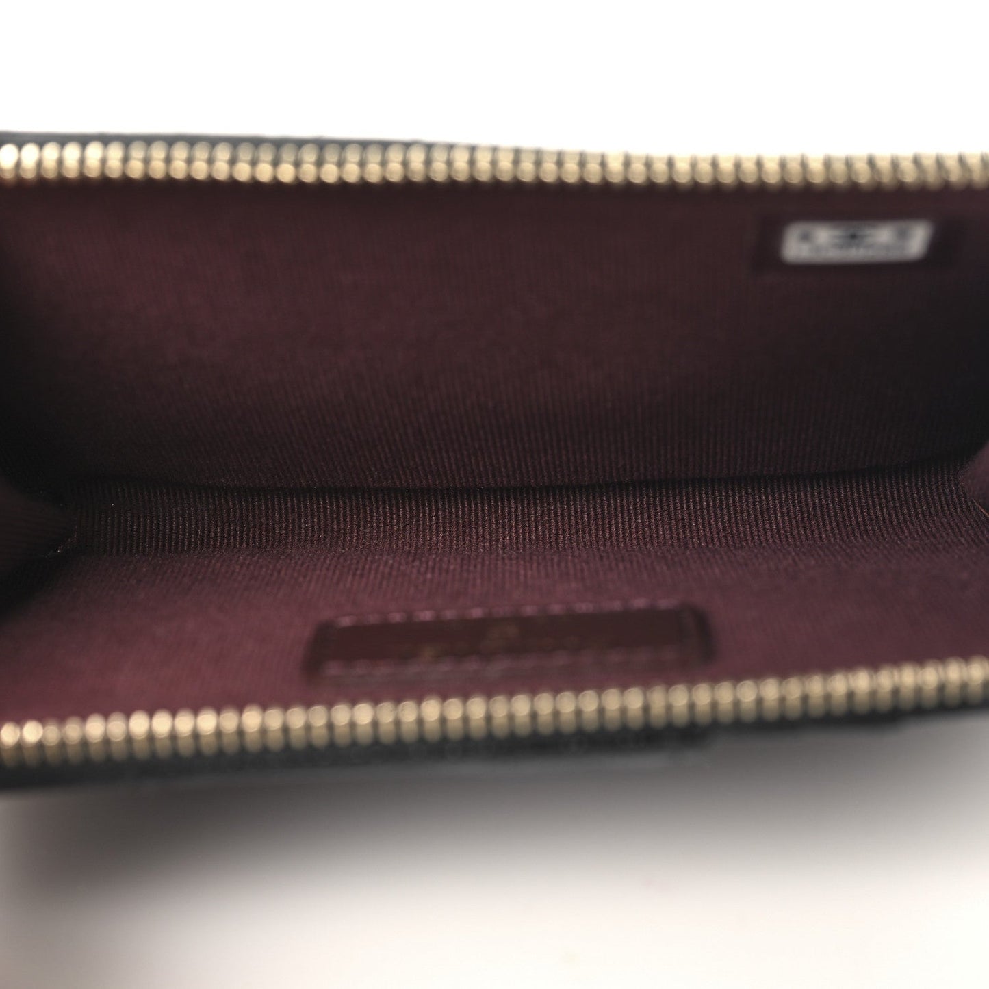 Amelia Caviar Quilted CC Zip Around Card Holder Black