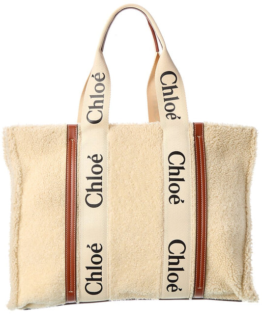 CHL - Woody Large Shearling & Leather Tote