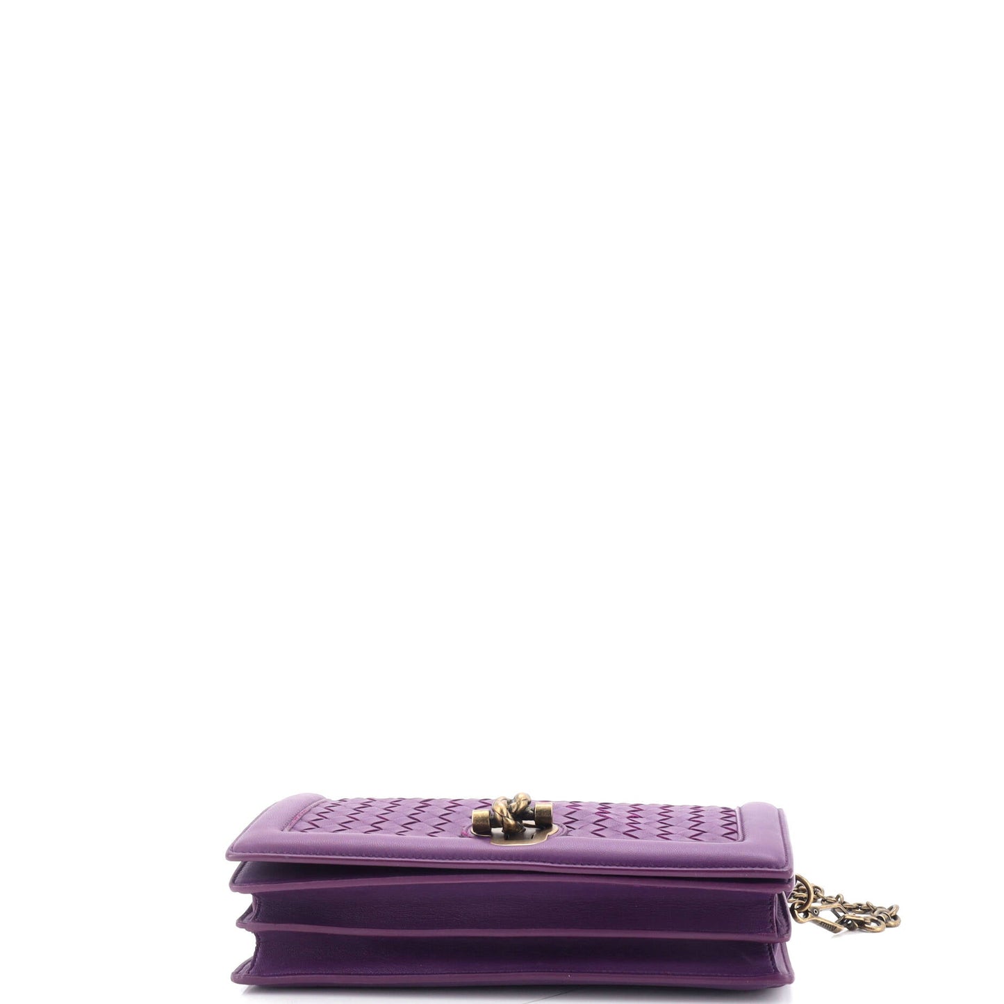 Olimpia Knot Chain Clutch Intrecciato Nappa