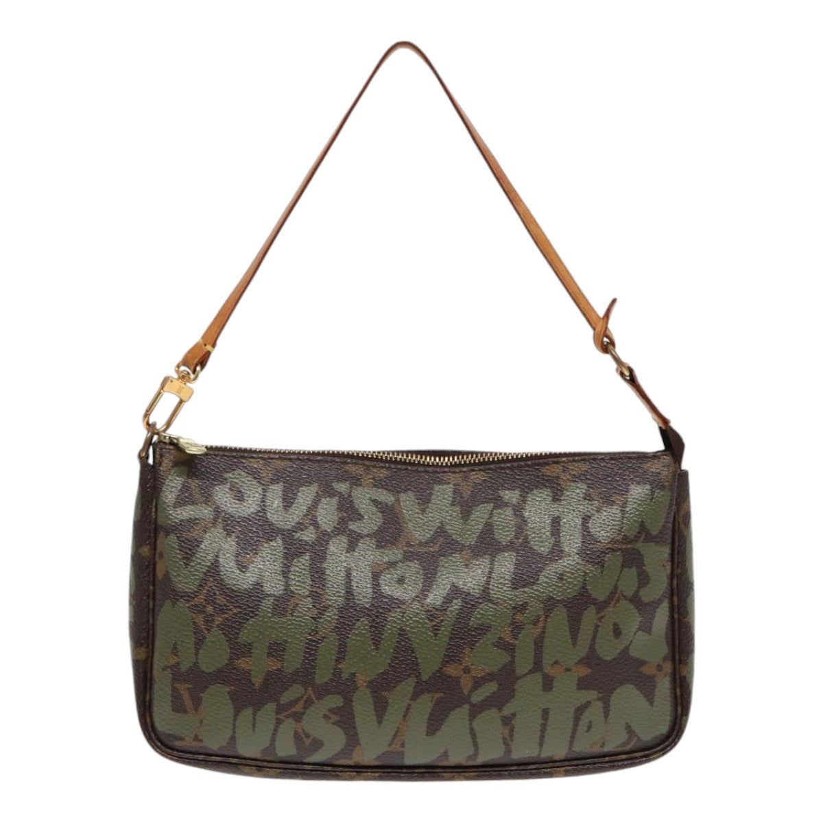Louis Vuitton Pochette Accessoire  Canvas Clutch Bag