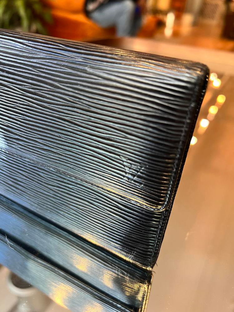 Louis Vuitton Black Epi Long Wallet