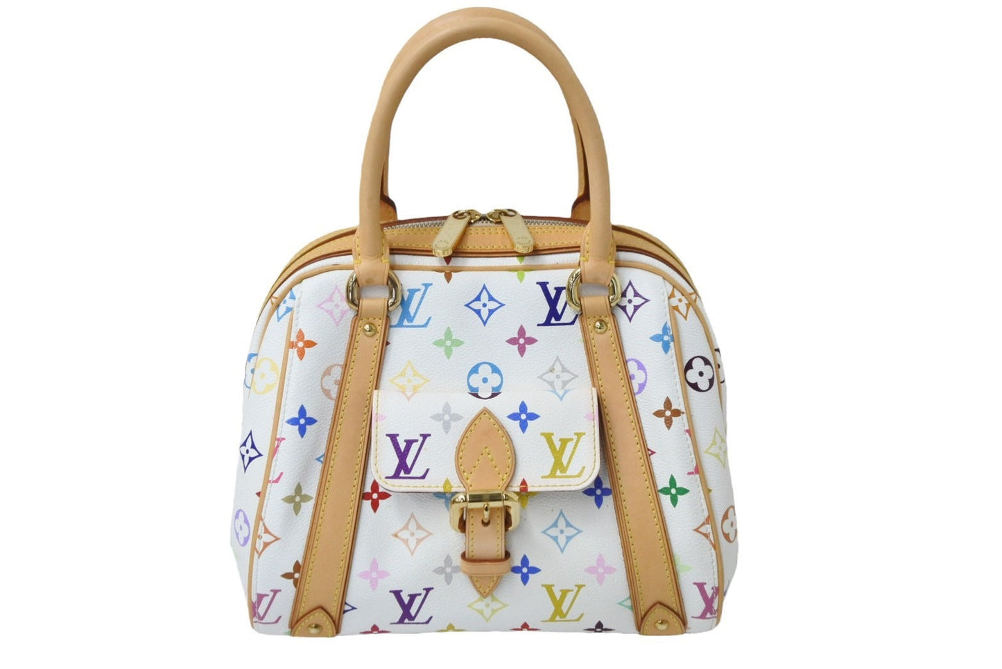 Louis Vuitton Priscilla Handbag Monogram Multicolor White